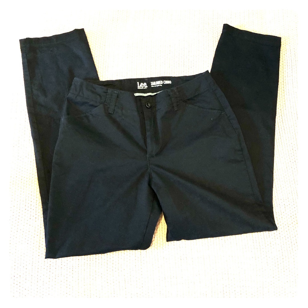 Lee slim straight leg trousers in black